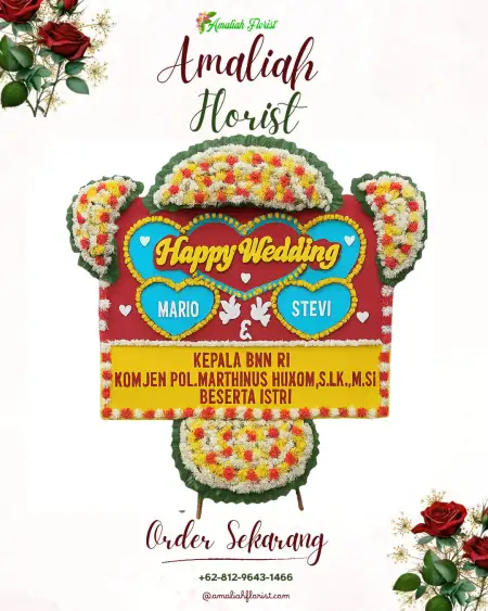 Papan Bunga Pernikahan Mori Utara